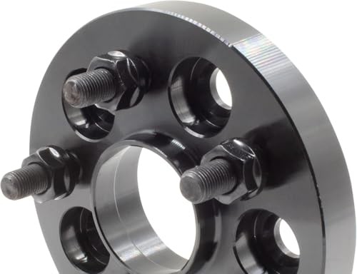 2 Pcs Hub Centric Wheel Spacers 5 on 100mm 20mm Thick - 2 Pack Black Anodized