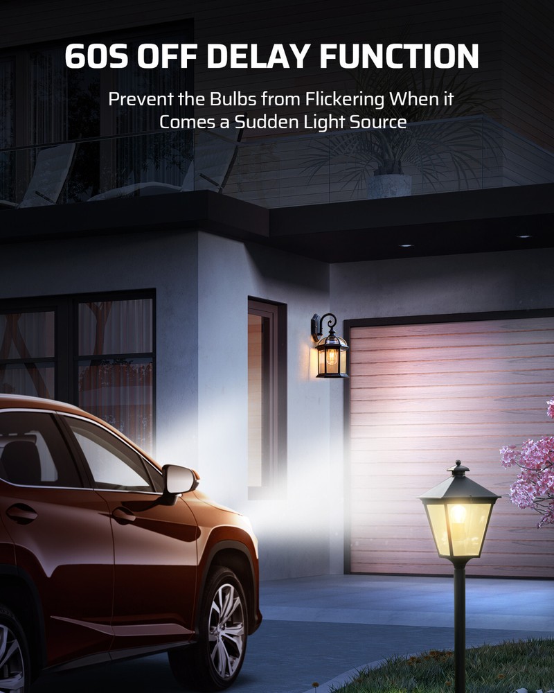 DEWENWILS Dusk to Dawn Light Bulb Sockets, E26 Light Sensor Socket, Light Socket