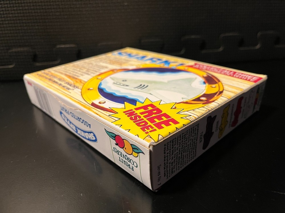 1990 Shark Bites Fruit Snacks (glow in the da) - Replacement novelty display box