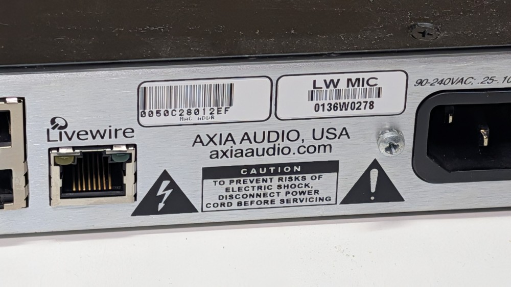 Telos Axia Livewire Microphone Audio Terminal Node