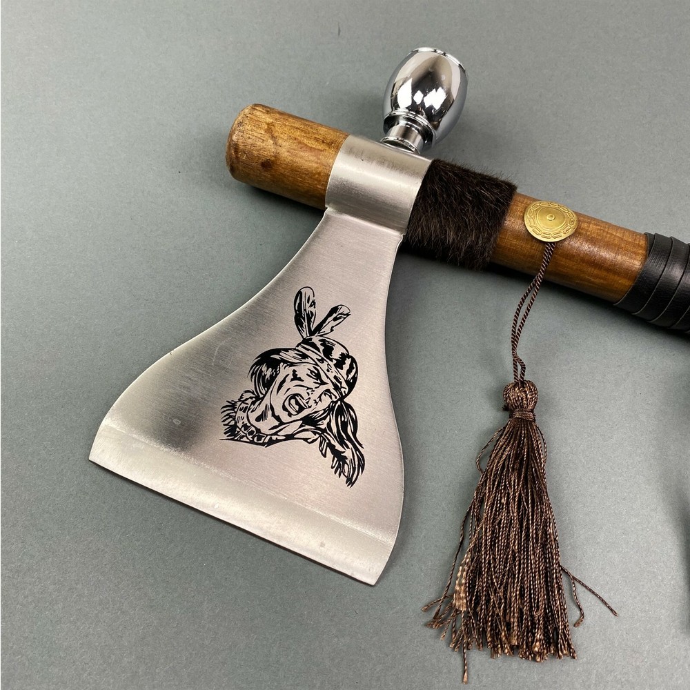 19" Tomahawk Axe Hatchet Piece Pipe Function Camping Indoor & Outdoor Activities
