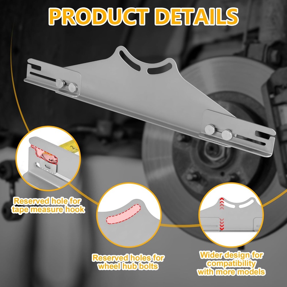 Wheel Alignment Tool 2 PCS Heavy Duty Toe & Camber Alignment Plates - Silver