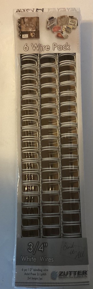 Zutter Bind It All Wires Binding Wires 4 Boxes 3/4" 5/8" Silver White Black