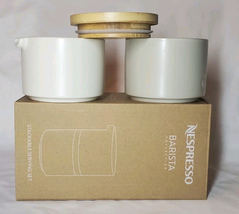 NEW Nespresso Stackable Serving Set ~ in Box, Barista Collection
