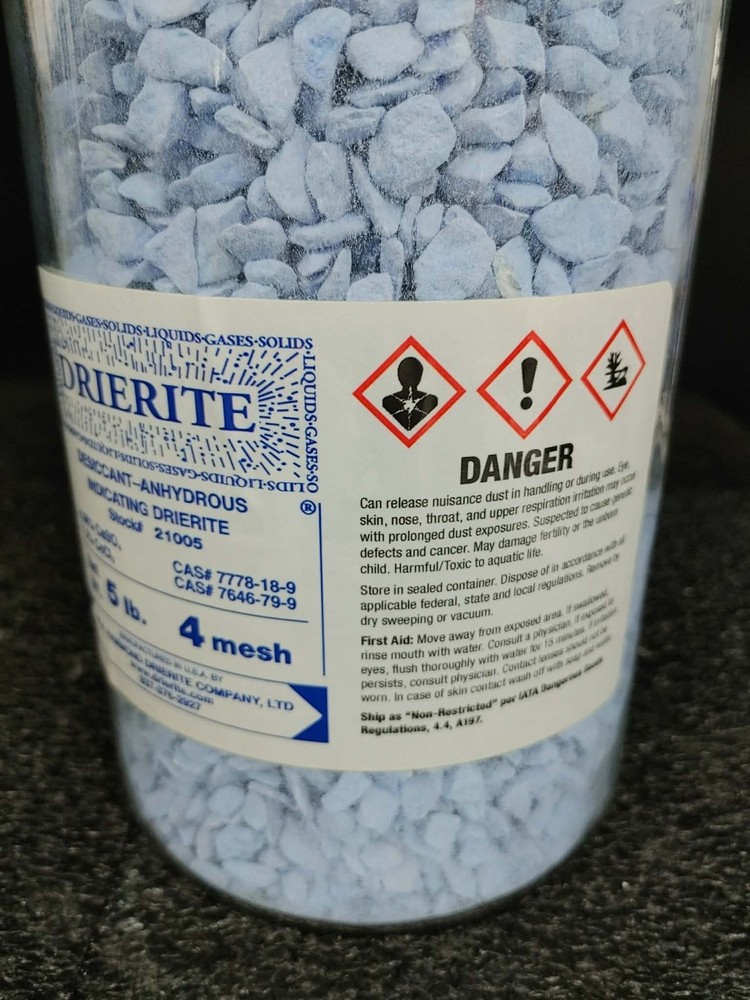 DRIERITE 21005 5lb Desiccant – Anhydrous Indicating Drierite