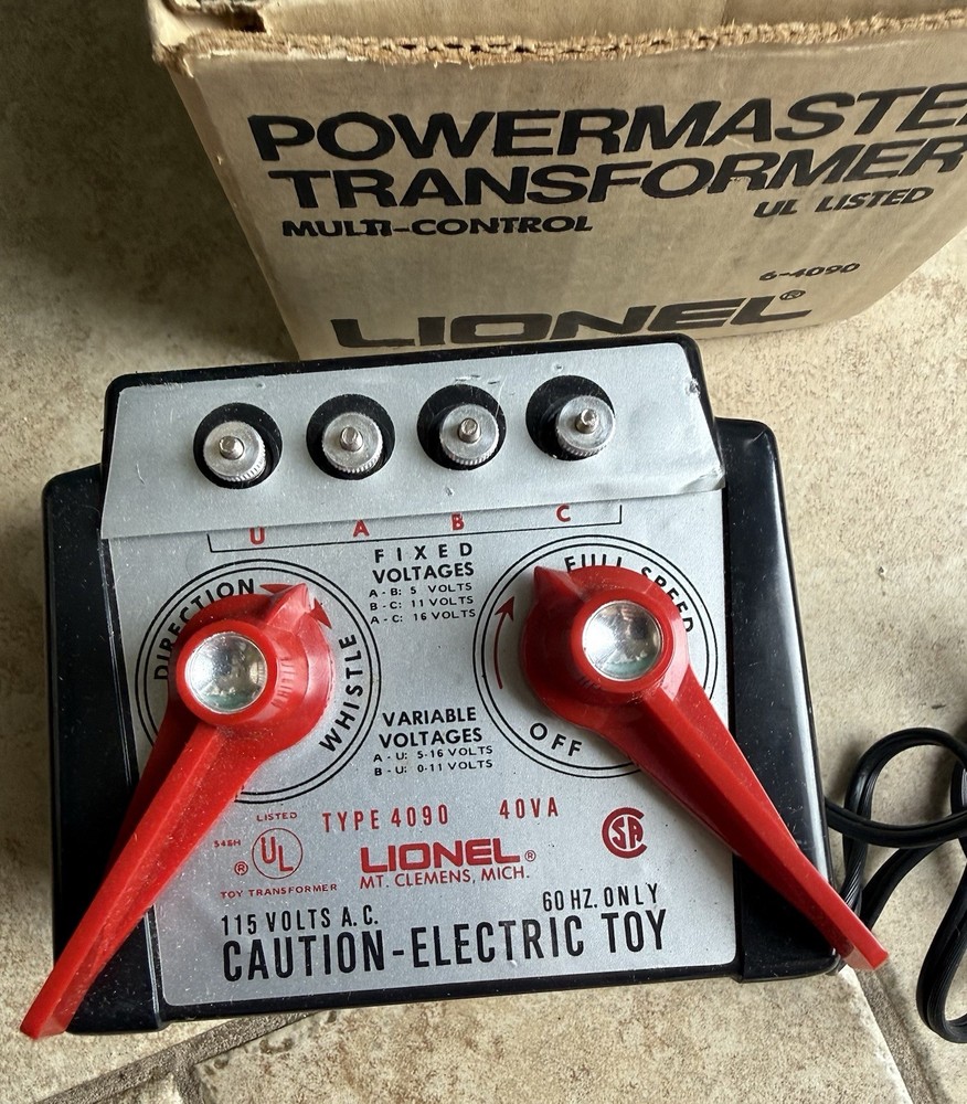 Lionel PowerMaster Transformer Type 4090 40VA Multi-Control – Tested w/ Box