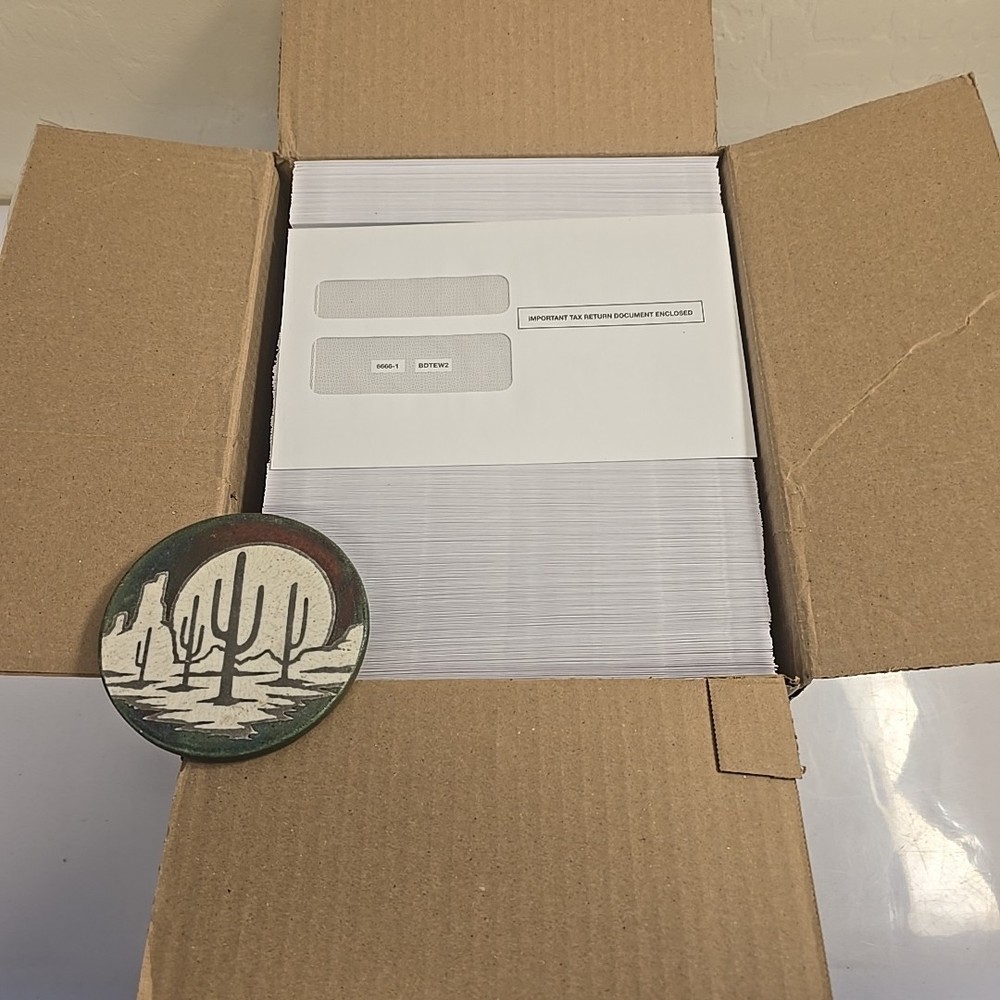 500 W2 Envelopes Double Window
