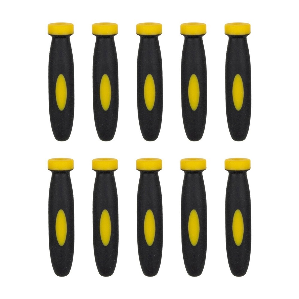 10Pcs Rubber File Handle 2.36Inch 3mm Hole Diameter Grip File Handle Replacement