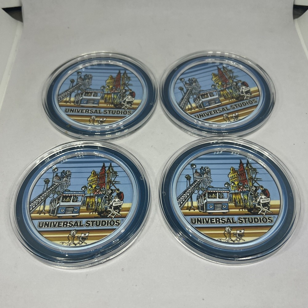 Universal Studios - Coasters - Souvenirs - Acrylic - 4Pcs