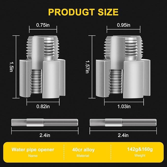 2x Integrated Internal & External Pipe Threading Tool,Pipe Thread Cutting Tool