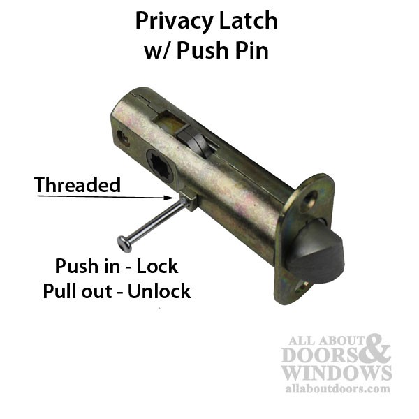 Privacy Spring Latch, 2-3/8 Backset, 8mm Hub