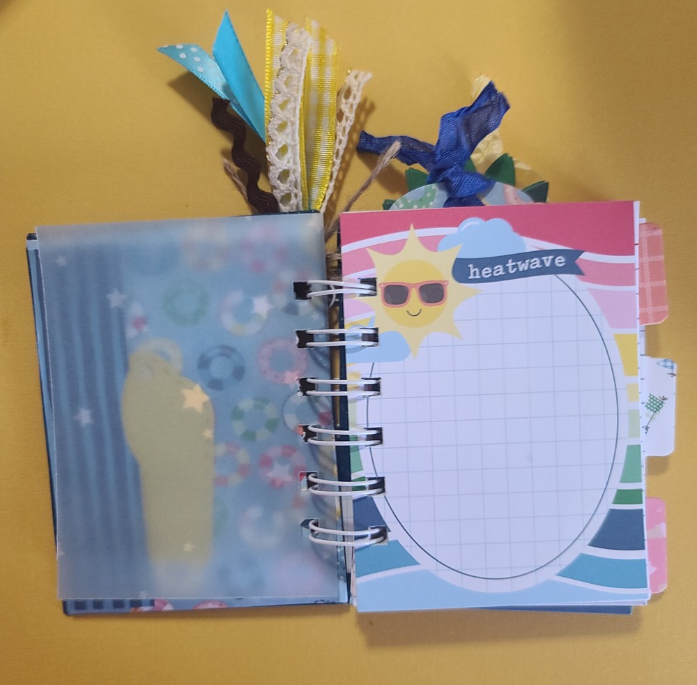 Little cinched journal notebook, handmade