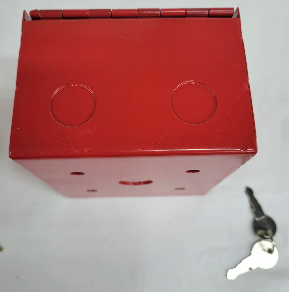 Fire Safe Box for Home with 2 Keys, Stainless Steel, Wall-Mounted