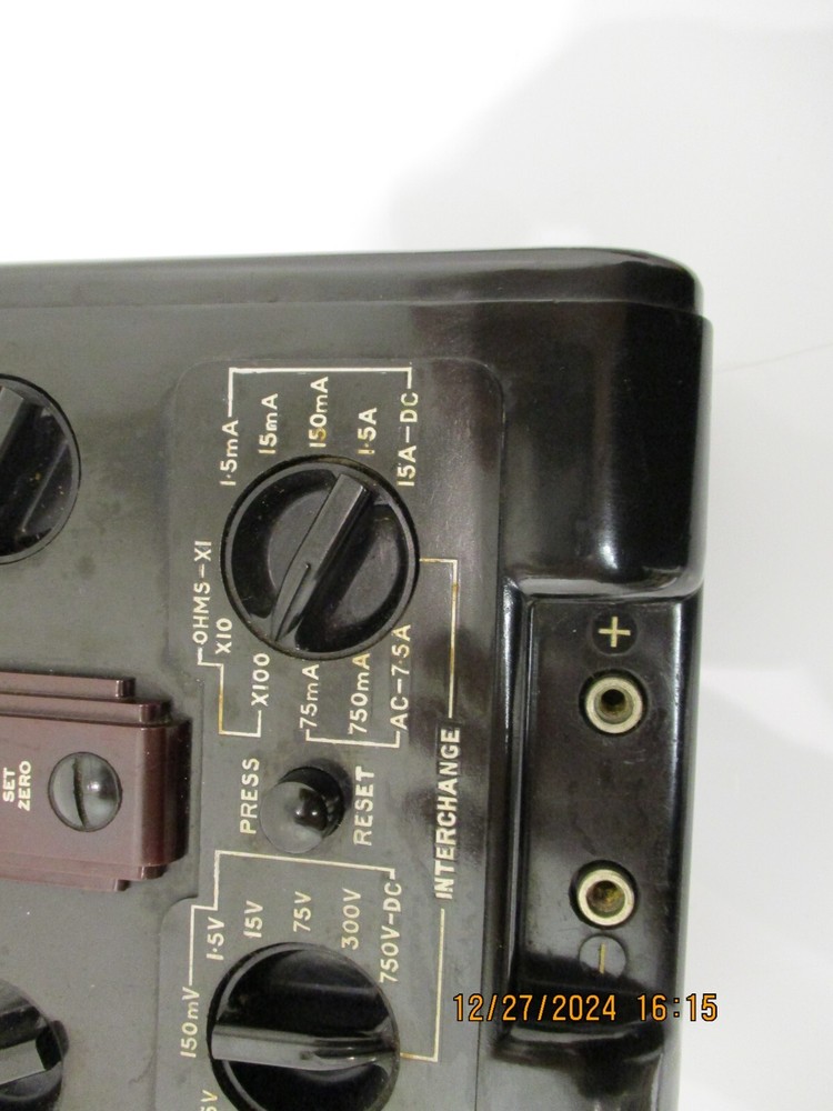"SELECTEST" EARLY MULTI-METER by G.E.C. made in ENGLAND, BAKELITE - SUPERB