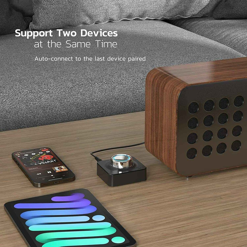 Bluetooth 5.0 Wireless Aux Audio Receiver 3.5mm Stereo Adapter Receiver