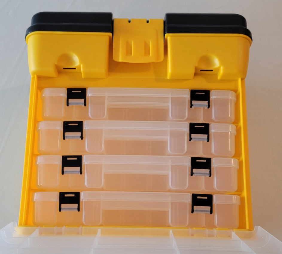 Plastic Tool Storage Organizer Box 4 Drawer Utility Craft Case Handle Portable