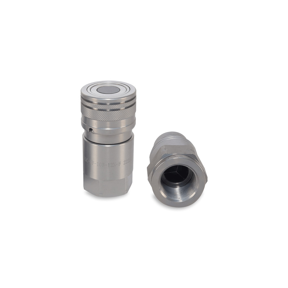 5/8″ Flat Face Hydraulic Quick Couplers Set - 3/4″ NPT Thread