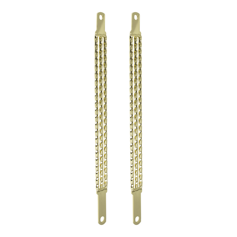 GOLD TRIPLE SQUARE TWISTED Bicycle Support Bars for 20" Springer Fork Lowrider