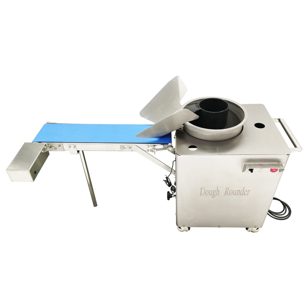 110V Vertical Type Electric Dough Rolling Machine 1-10.5oz with Conveyor Belt