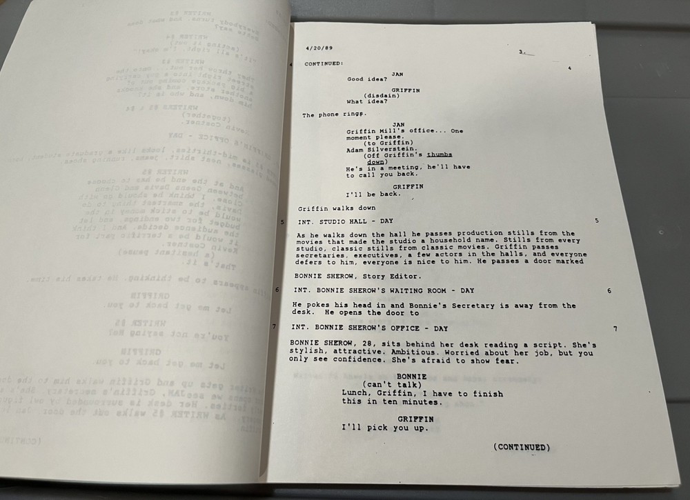 "The Player" 1992 MICHAEL TOLKIN First Draft Screenplay Vintage Movie Script