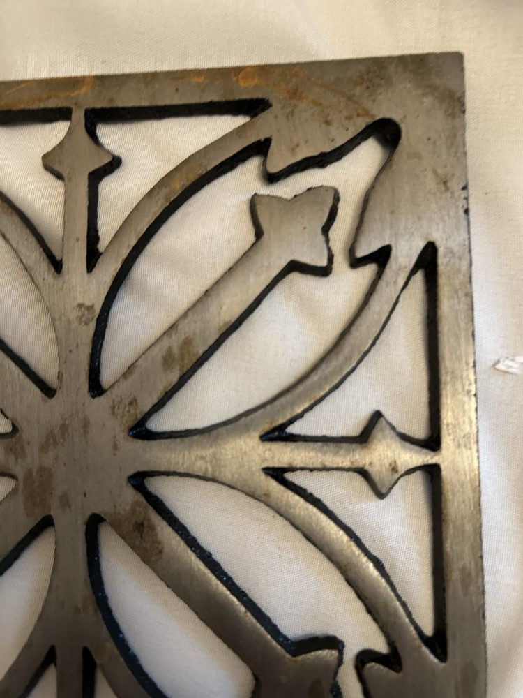 Cast Iron Trivet 7”x7” Preowned See Pics For Condition