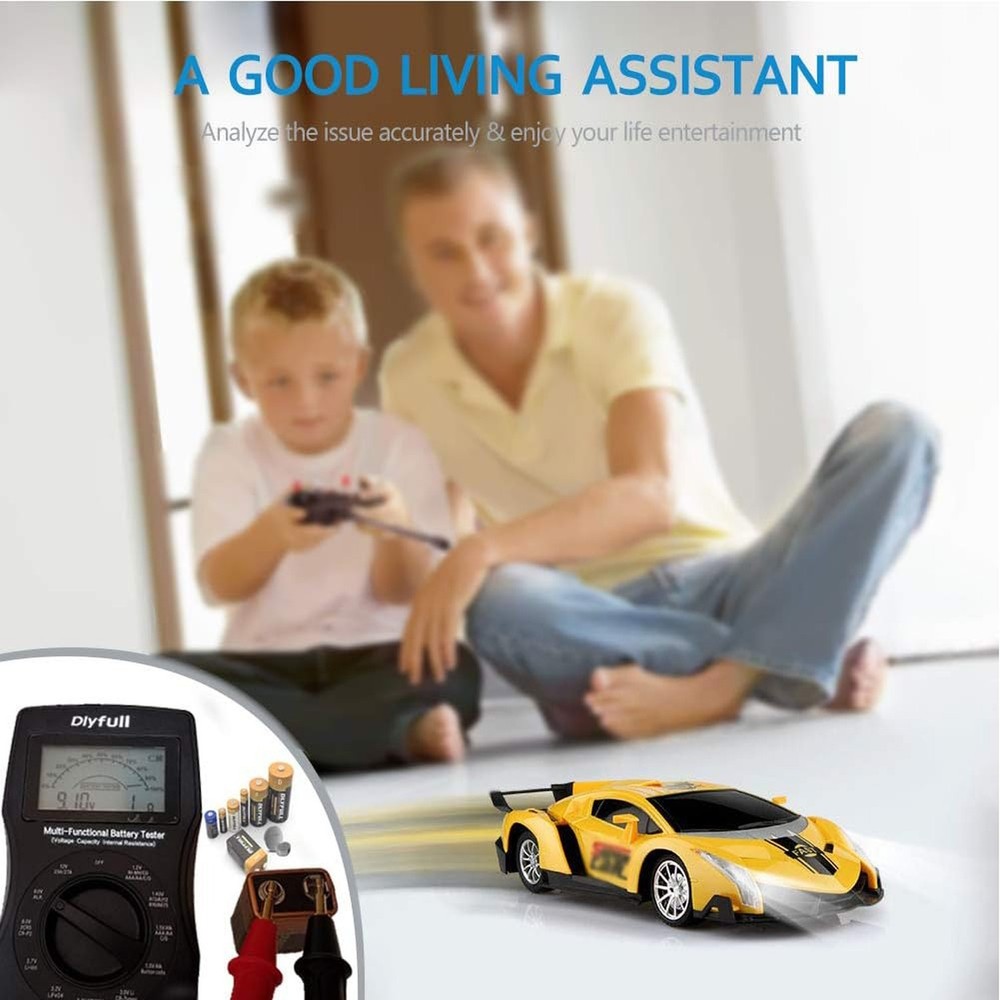 Dlyfull Universal Battery Tester with LCD Display, Small Digital Battery Volt...