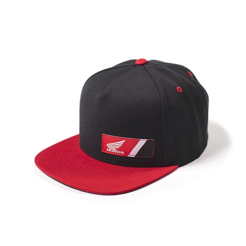 HONDA WEDGE SNAP-BACK HAT / BLACK-RED (OS)