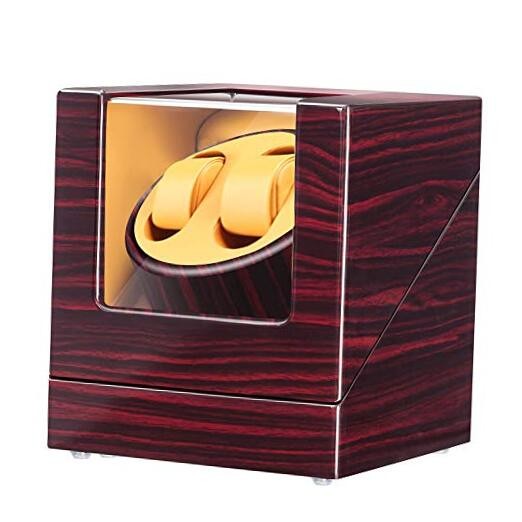 Double Watch Winder with Quiet Japanese Mabuchi Motor (B-Ebony)