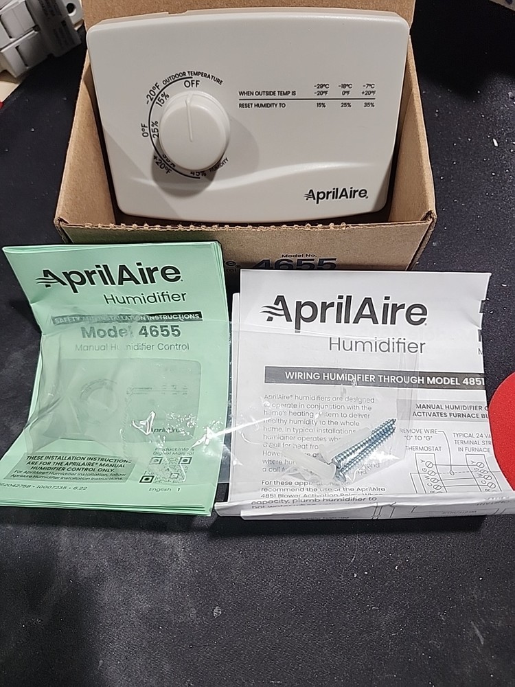 Aprilaire 4655 Manual Humidifier Control - White