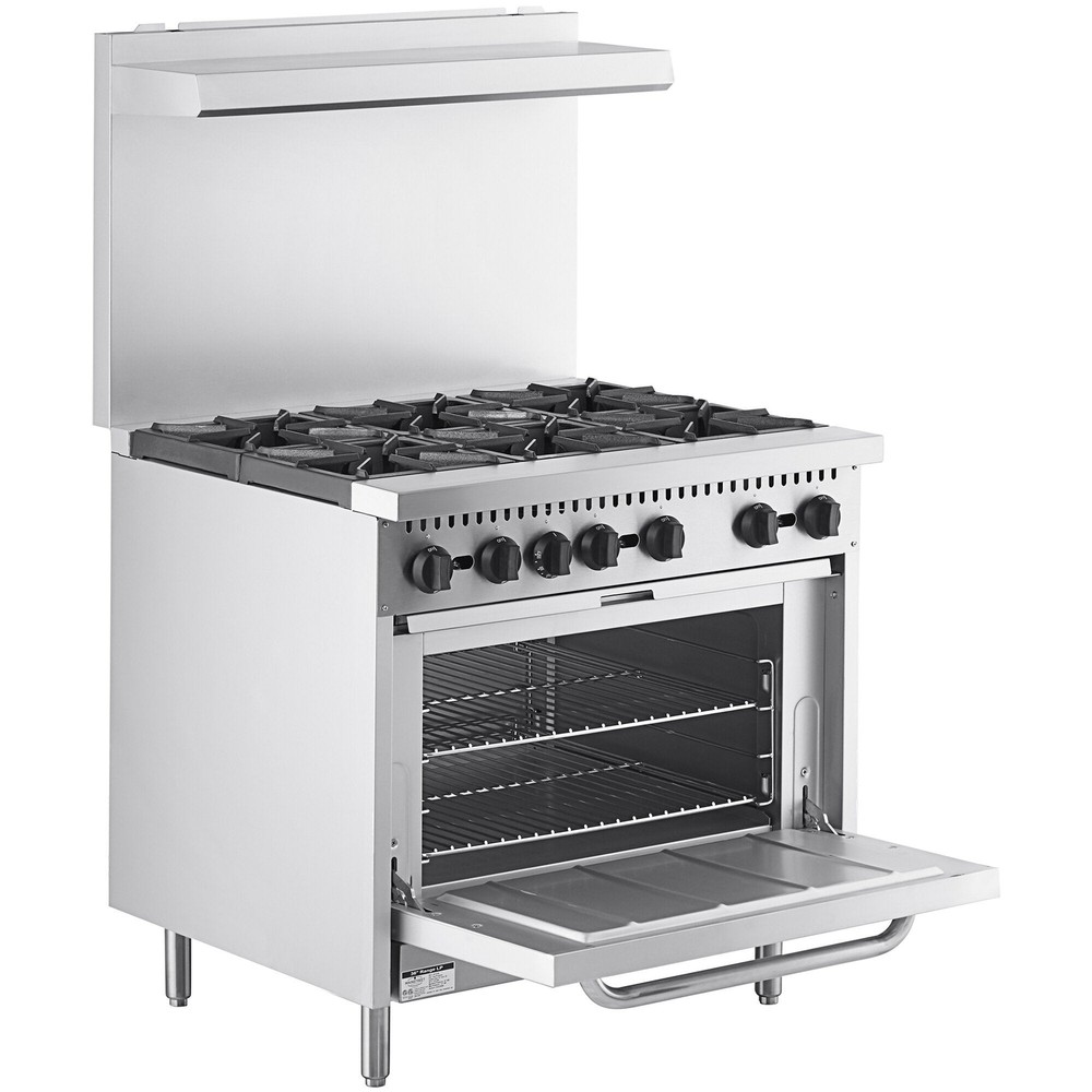 Liquid Propane 6 Burner 36" Range with Standard Oven - 210,000 BTU