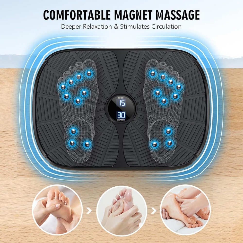 Vibration Plate Exercise Machine, PBYRD Portable Full Body Vibration Platform...