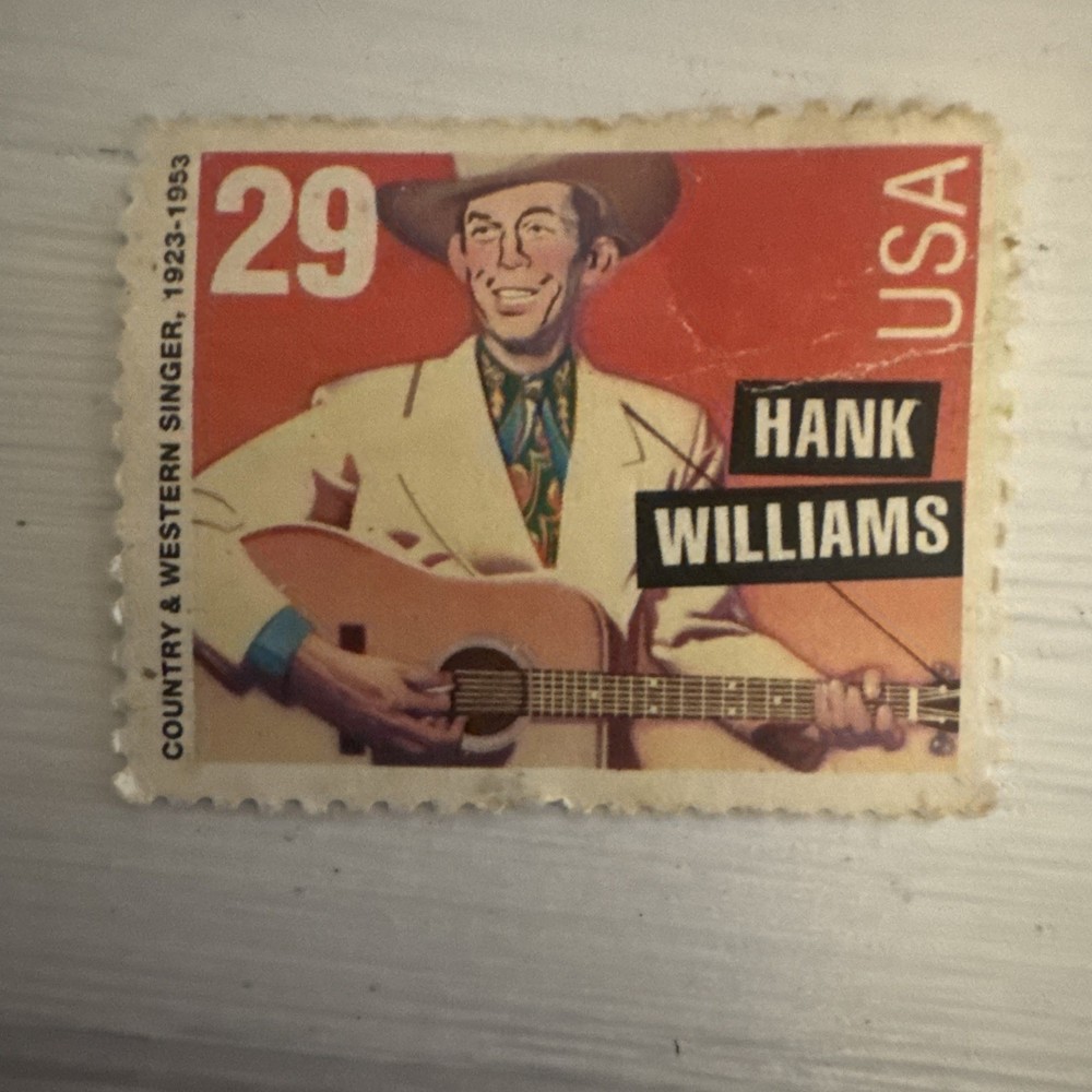 1993 Hank Williams Vintage 29 Cent Postage Stamp