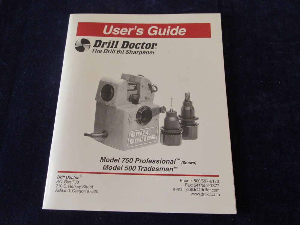 Drill Doctor Drill Bit Sharpener User's Guide & Reference Card Lot of 3 C470