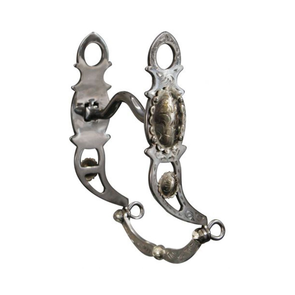 PONY BIT Stainless Fully Engraved Silver 6.75" Cheeks 3.75 " Medium Mouthpiece