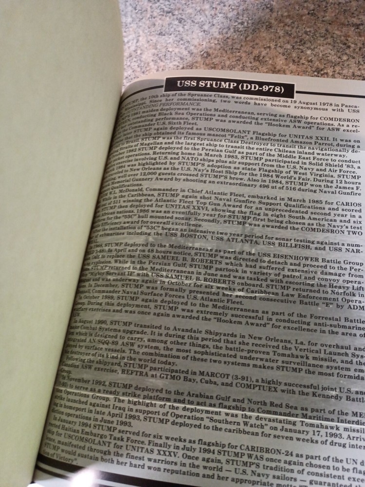 USS Stump (DD978) 1994 Deployment Cruise Book