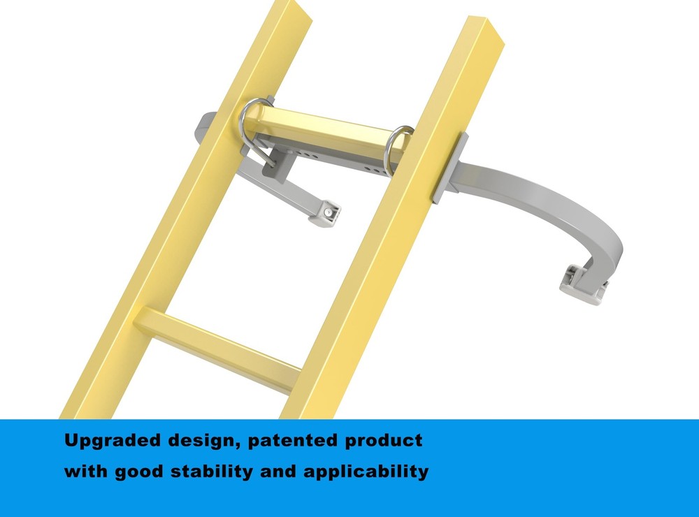 Corner Ladder Stabilizer and Roof Hook Silver Gray
