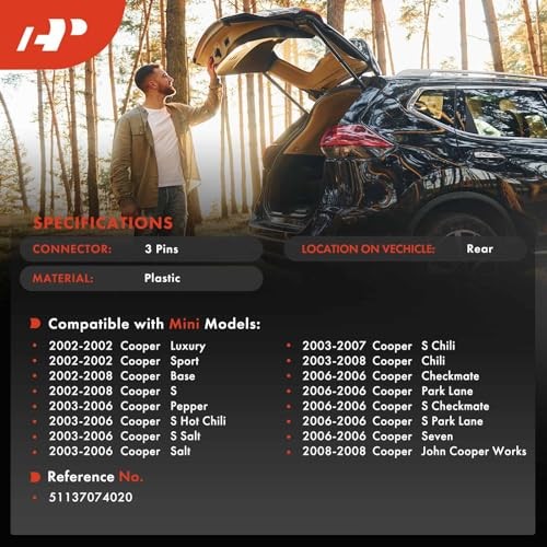 Tailgate Handle Release Switch Compatible with Mini Cooper 2002-2008, Rear