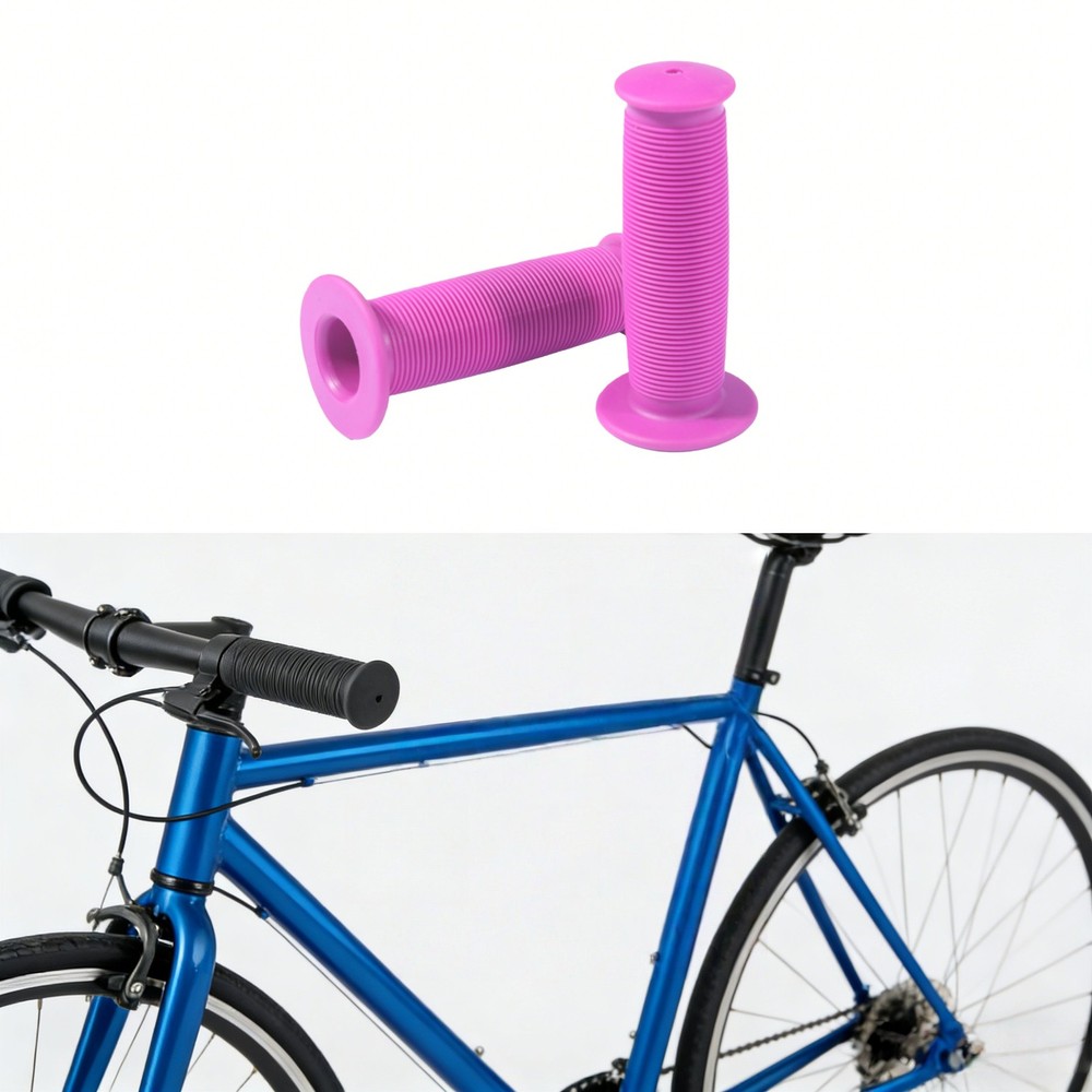 Pink Soft Rubber Handlebar Cover Multi-Purpose Two-Wheeler Accessory