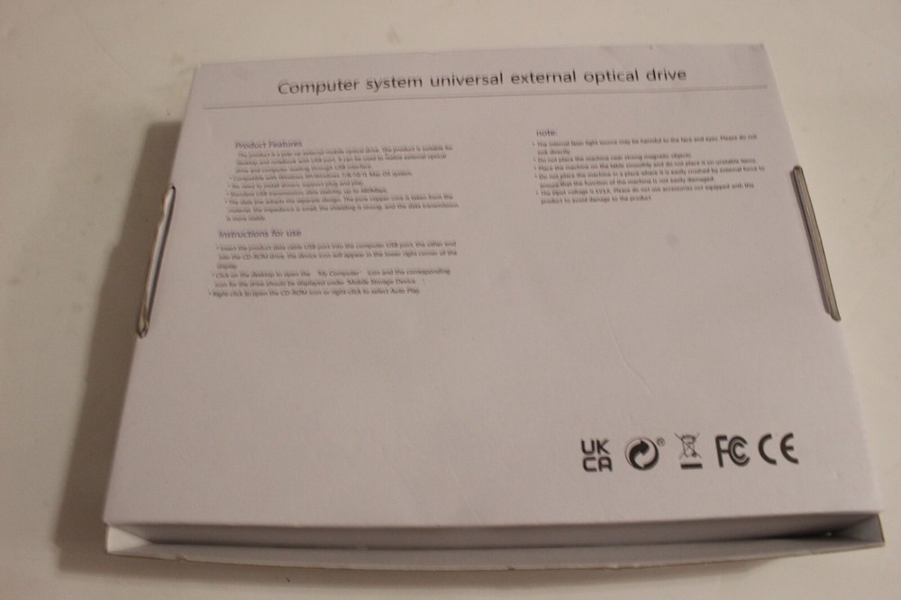 USB COMPUTER SYSTEM EXTERNAL ULTRA THIN UNIVERSAL OPTICAL DRIVE