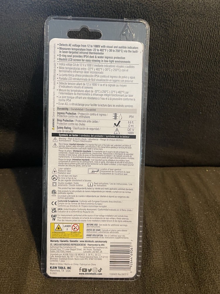 Klein Tools Pen Tester NCVT-4IR