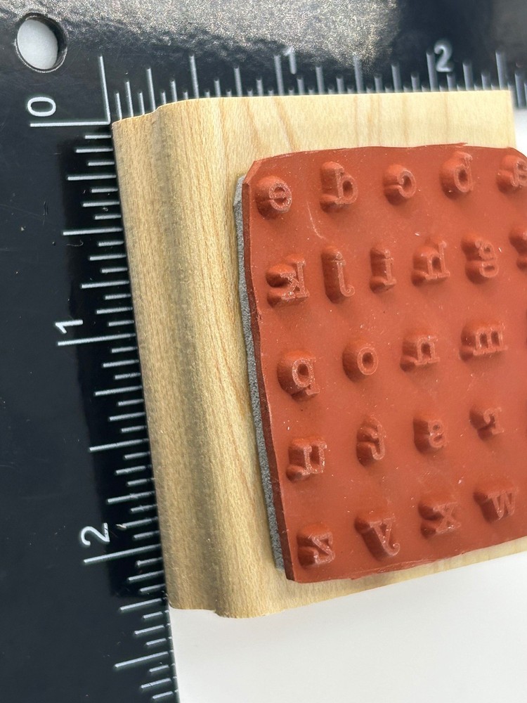 Stampin' Up! Lowercase Alphabet Rubber Stamp Block Letters Set