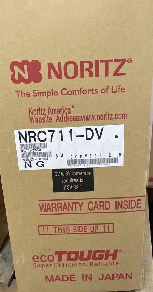 Noritz NRC711-DV-NG Natural Gas Tankless Water Heater 157k BTU Indoor (NEW)