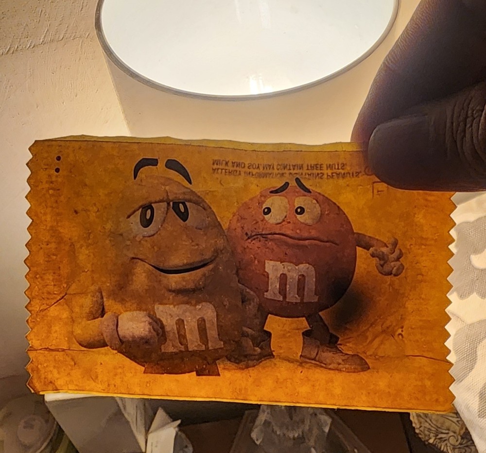 Unopened M&M's Package With Single Candy Inside