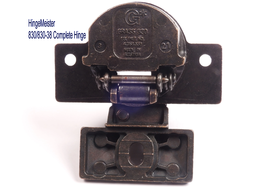 Grass 830-38 Bronze Hinge and mounting plate - Complete Hinge
