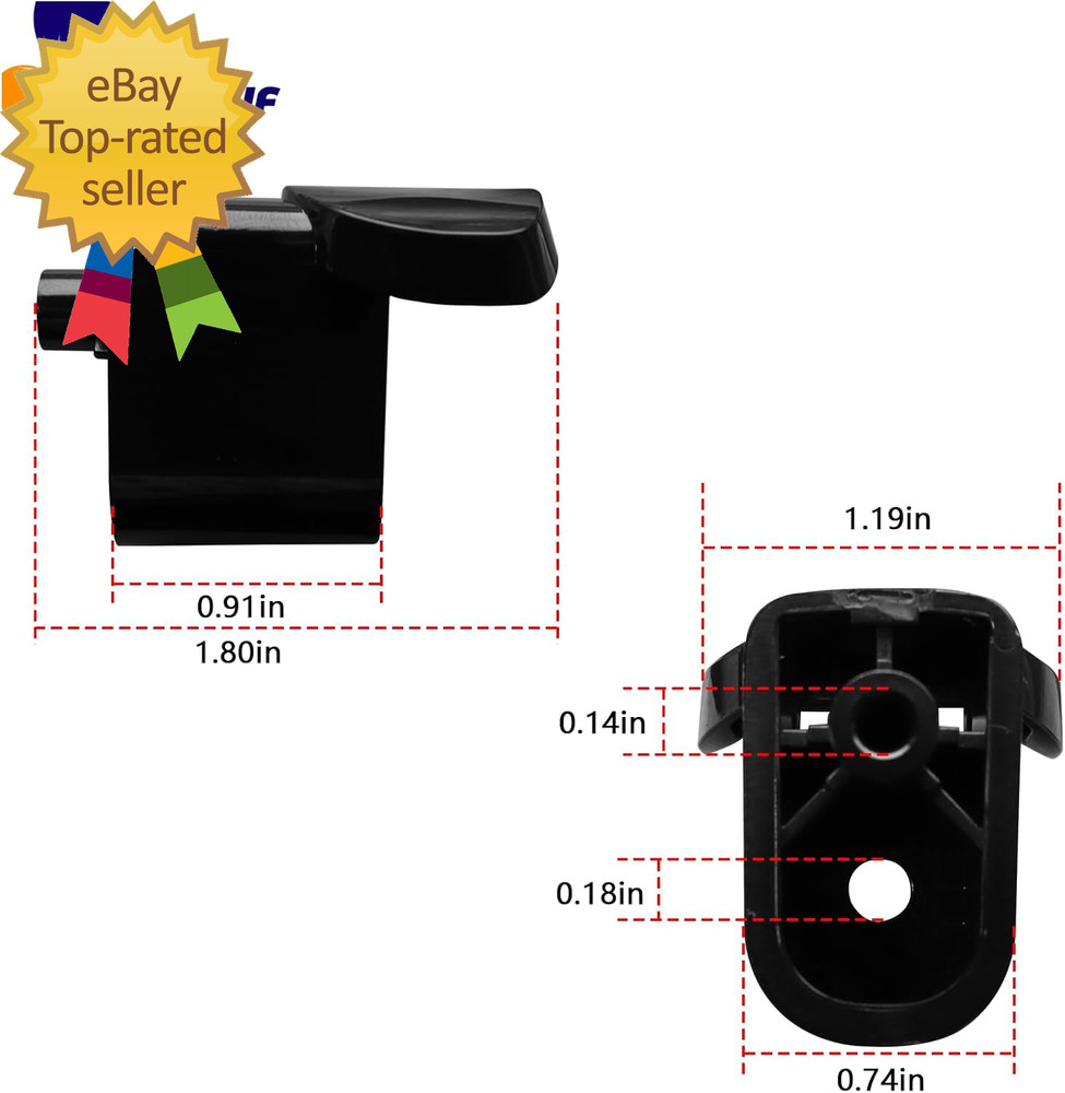 2-Pack WB06X10939 Microwave Handle Support Replacement Compatible