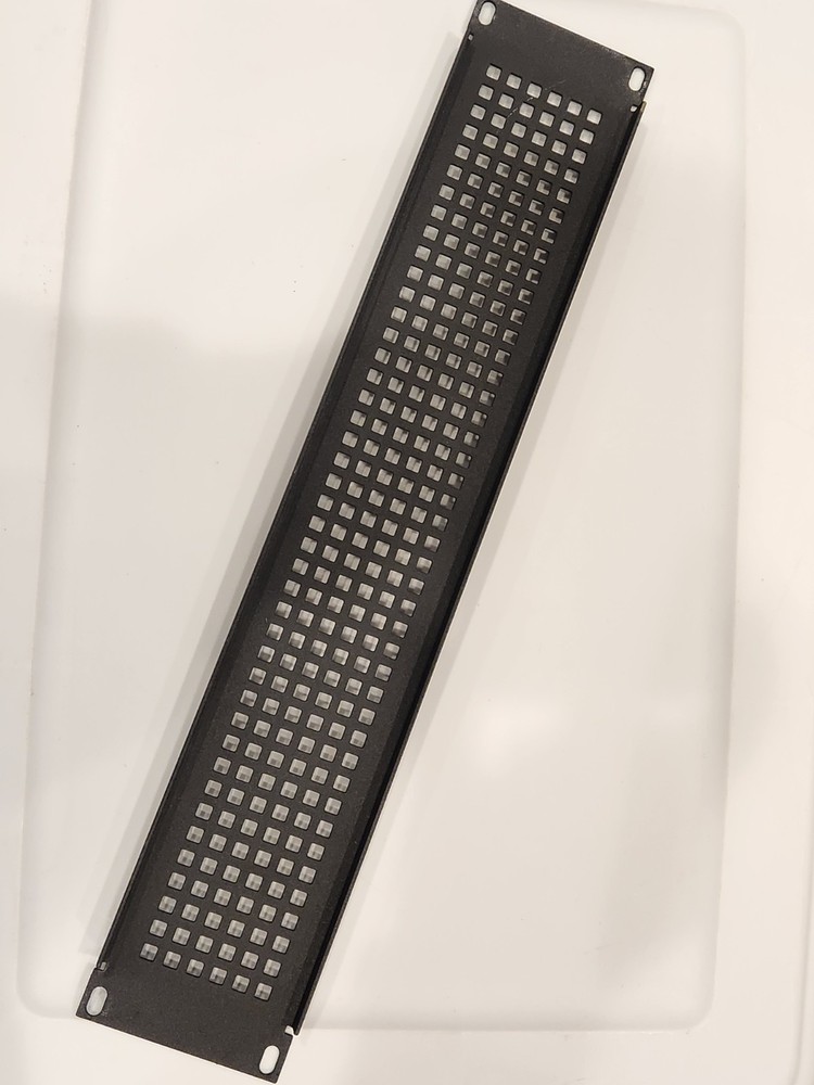 2U Vented Blank Rack Panel - Steel Powder Coated Rack Case Panel 19"