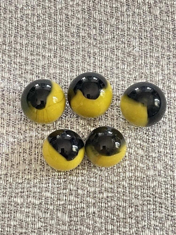 5 Akro Agate Royal Patch Marbles Vintage Marbles