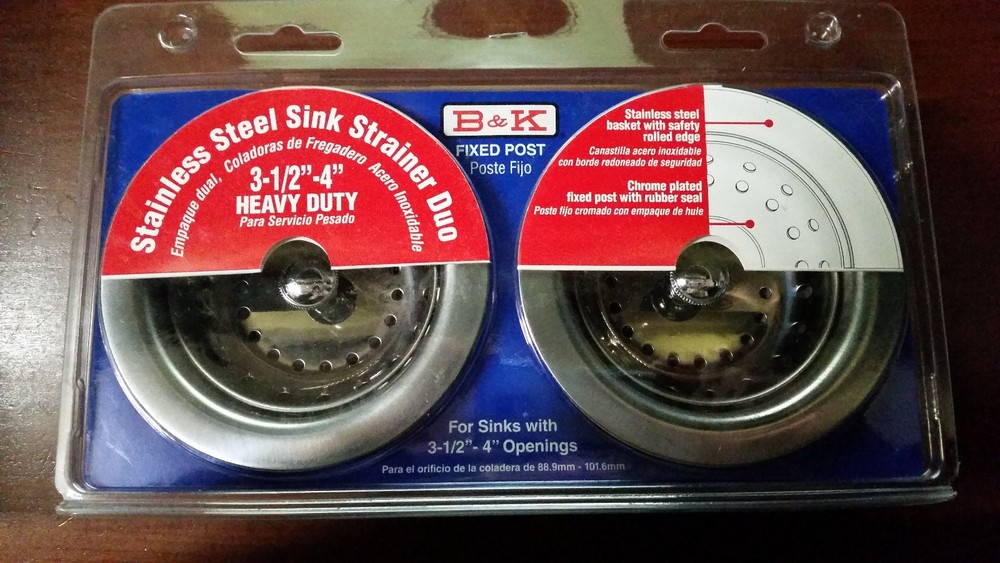 2 Pack B&K Sink Strainer Fixed Post 3-1/2" - 4" 131-201DP NEW (UP3)