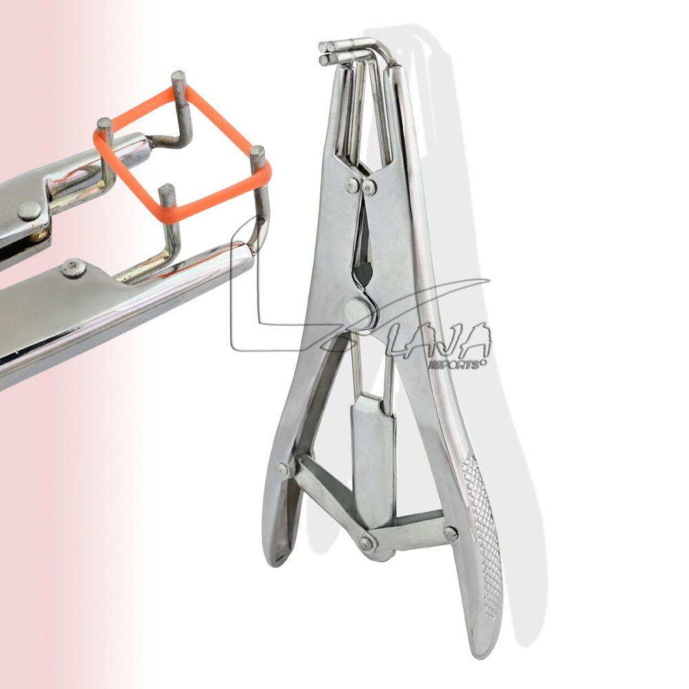 Stainless Elastrator Castration & Tail Docker Pliers Livestock Snap Plier German