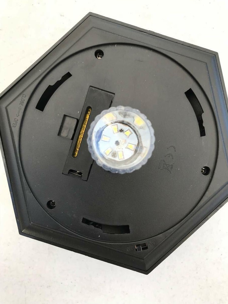 2pcs Solar Post Cap Light Hexagon w/ Super Bright SMD LED Wall Mount/4"/ 5" / 6"